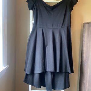 Off the shoulder, high low dress
